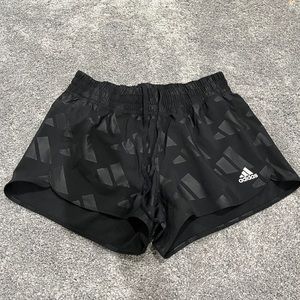 Black adidas areoready running shorts